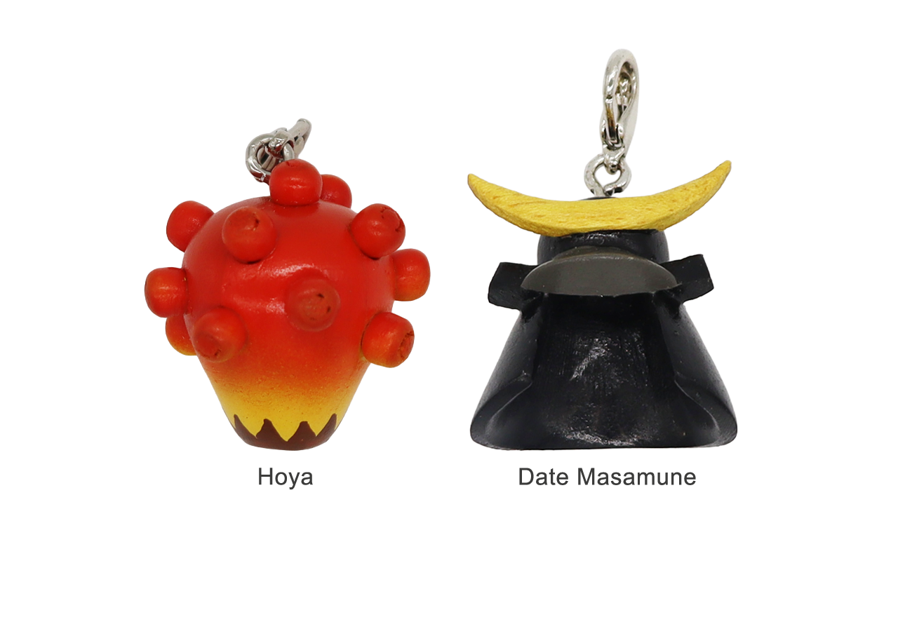 Handmade Wood Charm Miyagi(Hoya, Date Masamune)-01