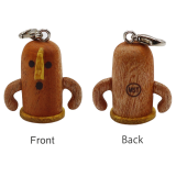 Handmade Wood Charm Miyazaki(Haniwa, Moai, Mango, Jidori)-02