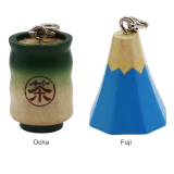 Handmade Wood Charm Shizuoka(Ocha, Fuji)-01