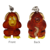 Handmade Wood Charm Tochigi(Ichigo, mizaru, kikazaru, Iwazaru)-05